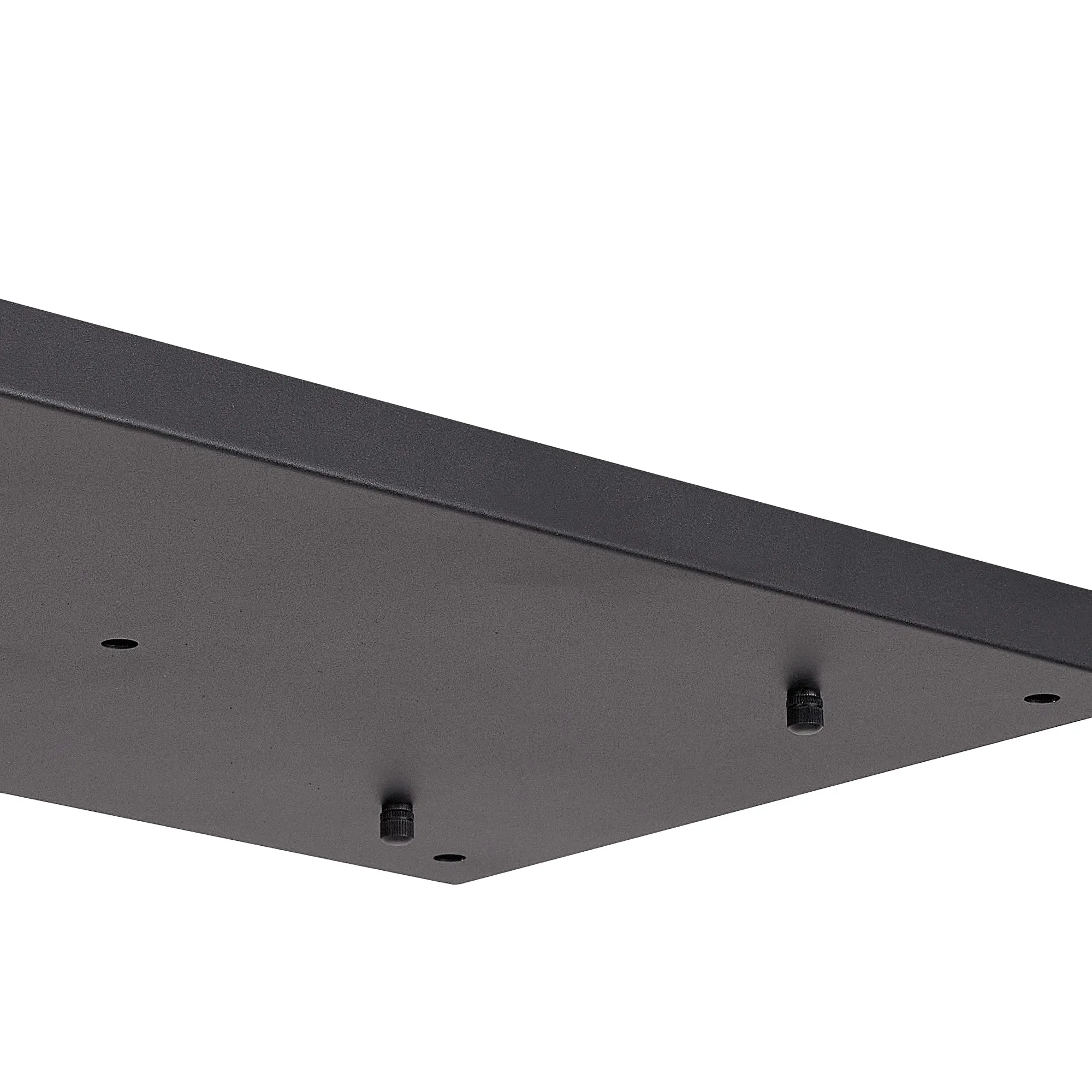 Hayes 5 Hole 550mm x 320mm Linear Rectangle Ceiling Plate Satin Black D0887BL  Deco Hayes Black